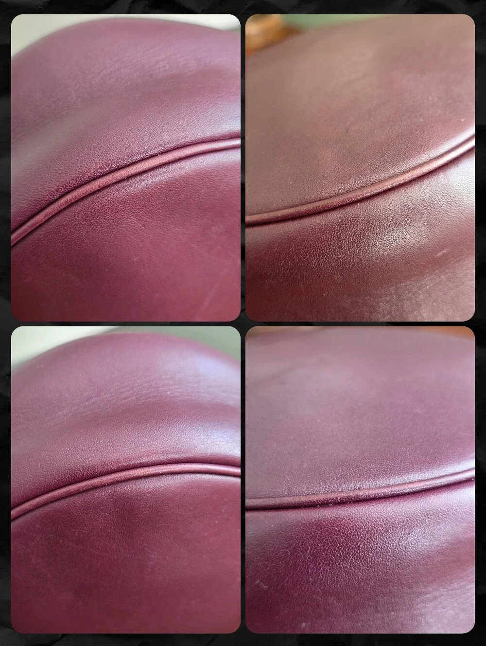 Coach 21025E Mae Hobo Oxblood Leather Shoulder Crossbody Bag